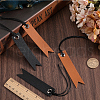 CRASPIRE 8Pcs 2 Colors Leather Bookmarks AJEW-CP0007-57-3