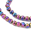 Electroplate Synthetic Magnetic Hematite Beads Strands G-A263-B01-02D-3