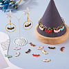 36Pcs 6 Colors Alloy Enamel Pendants ENAM-TA0001-41-17
