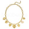 Brass Pendant Bib Necklaces for Women FS-WGFA1B0-03-2