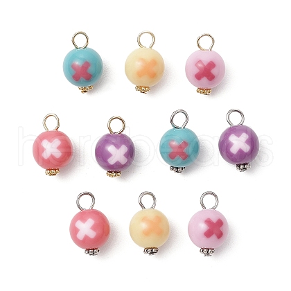 Alloy & Acrylic Pendants PALLOY-JF03884-1