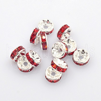 Brass Grade A Rhinestone Spacer Beads RB-A004-7-1