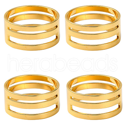 4Pcs Brass Rings RJEW-YW0001-06G-1