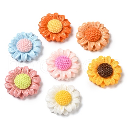 Opaque Resin Decoden Cabochons RESI-M041-12-1