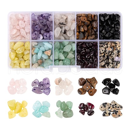 150G 10 Style Natural Gemstone Beads G-FS0002-17-1