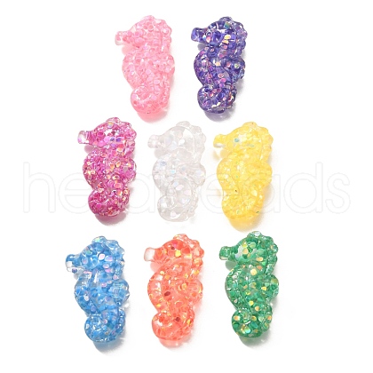 Transparent Marine Organism Resin Cabochons RESI-H035-05B-1