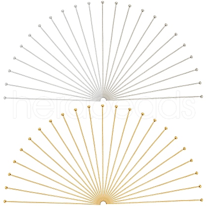 SUNNYCLUE 500Pcs 2 Colors Brass Ball Head Pins KK-SC0005-34-1
