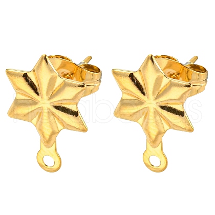 304 Stainless Steel Stud Earring Findings EJEW-D081-02C-G-1