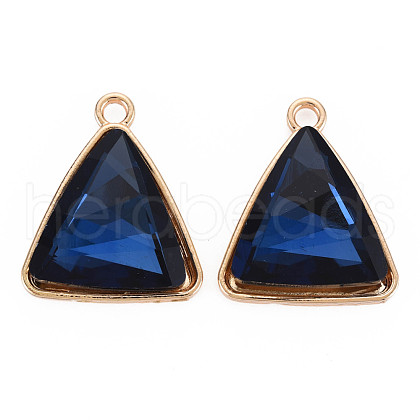 Faceted Glass Pendants PALLOY-N167-02-01LG-RS-1