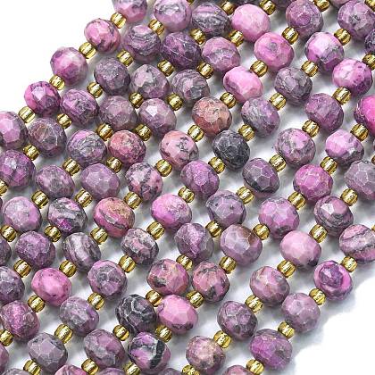Natural Netstone Dyed Beads Strands G-K389-E29-01-1