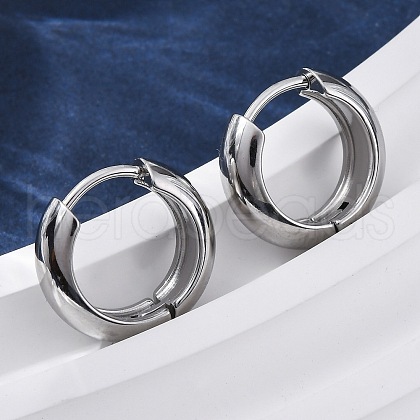316 Surgical Stainless Steel Hoop Earrings for Women EJEW-G429-01B-P-1
