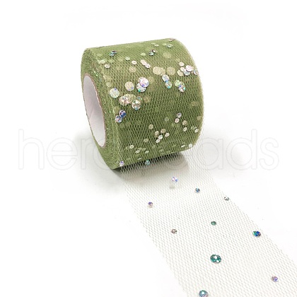 Glitter Sequin Deco Mesh Ribbons OCOR-P010-A-C33-1