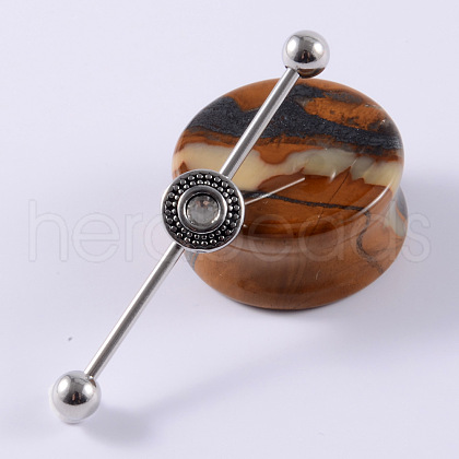 304 Stainless Steel Long Barbell Cartilage Earrings FS-WGA4435-16-1
