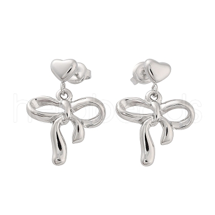 Tarnish Resistant 304 Stainless Steel Dangle Stud Earrings EJEW-H115-06P-1