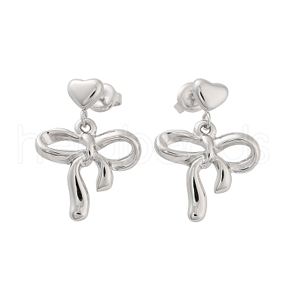 304 Stainless Steel Dangle Stud Earrings EJEW-H115-06P-1