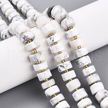 Natural Howlite Beads Strands G-T140-35-1