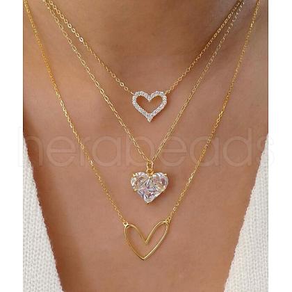 Alloy Pendant Layered Chain Necklaces for Women WGC39CD-05-1
