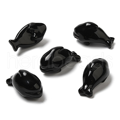 Natural Obsidian Sculpture Display Decorations DJEW-Q002-02D-1