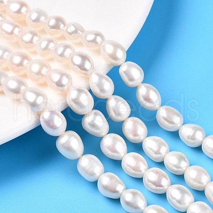 Natural Cultured Freshwater Pearl Beads Strands PEAR-N012-07U-1
