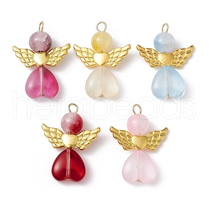 Mixed Color Glass Pendant PALLOY-JF02272-30B-1