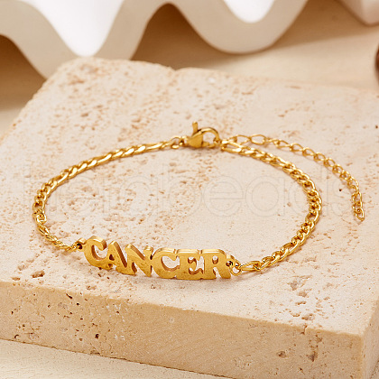 12 Constellations 304 Stainless Steel Link Bracelets WG30A6D-06-1