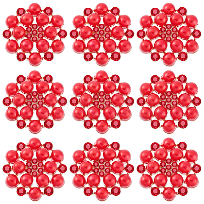 AHADERMAKER 20pcs Alloy Rhinestone Cabochons ALRI-GA0001-08B-1