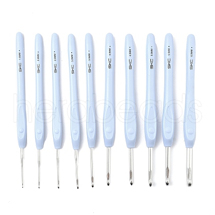 10Pcs 10 Styles Aluminum Crochet Hooks AJEW-C041-05-1