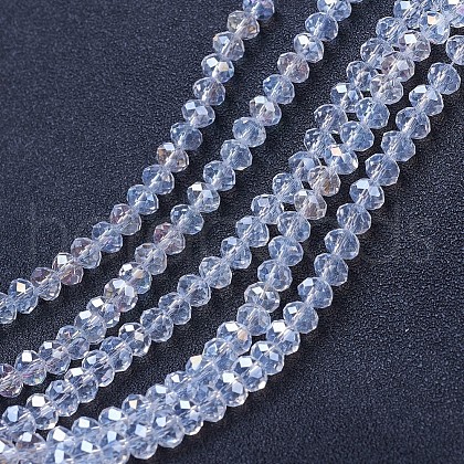Electroplate Glass Beads Strands EGLA-A034-T1mm-B02-1
