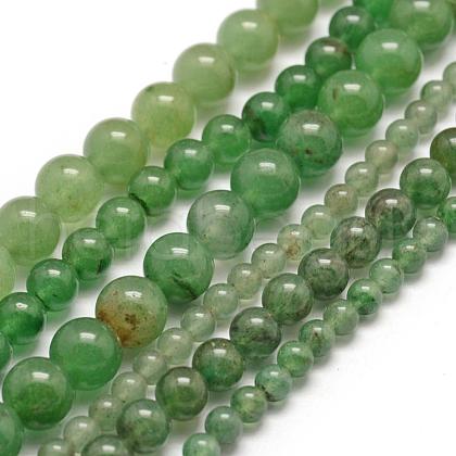 Natural Green Aventurine Beads Strands G-E380-02-4mm-1