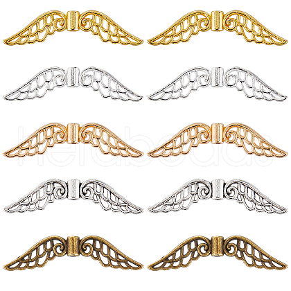 SUNNYCLUE 100Pcs 5 Colors Tibetan Style Alloy Spacer Beads FIND-SC0008-56-1