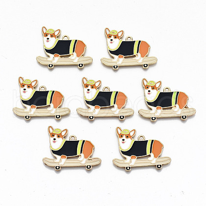 Alloy Enamel Pendants ENAM-N055-003-NR-1