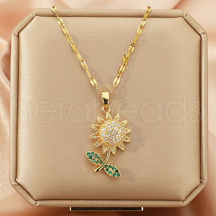 Alloy Crystal Rhinestone Pendant Necklaces for Women WGDF473-03-1