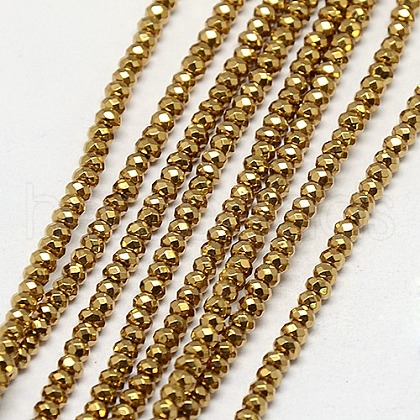 Electroplate Non-magnetic Synthetic Hematite Beads Strands X-G-J160-A-02-1