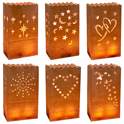 AHADERMAKER 30Pcs 6 Styles Luminary Bags ABAG-GA0001-31-1