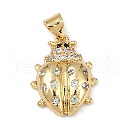 Brass Micro Pave Cubic Zirconia Pendants KK-A260-07D-G-1