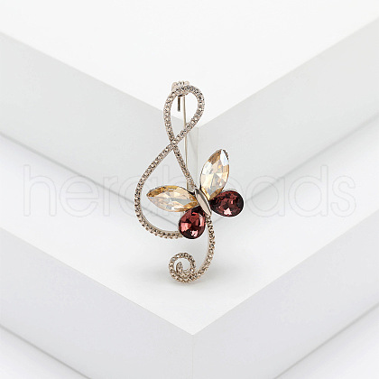 Alloy Rhinestone Safety Pin Brooch PW23101831228-1