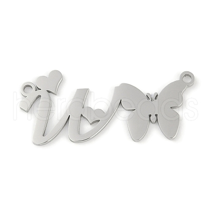 Non-Tarnish 304 Stainless Steel Pendants STAS-L279-002P-W-1