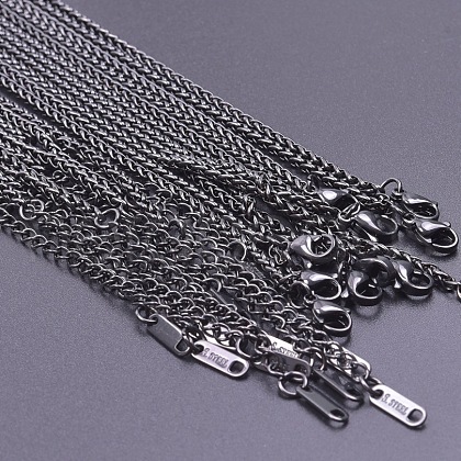 2.5mm Stainless Steel Wheat Chain Necklaces AL4301-4-1