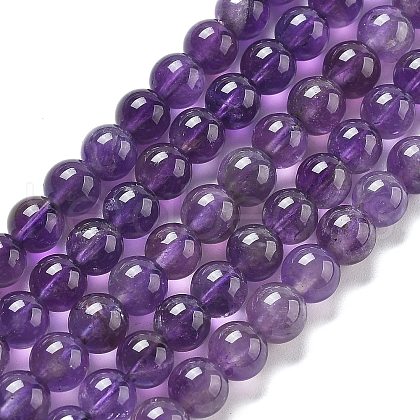 Natural Amethyst Beads Strand X-GSR6mmC062-2-1