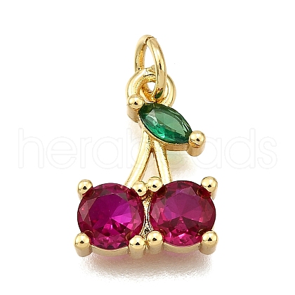 Rack Plating Brass Micro Pave Cubic Zirconia Pendants KK-K401-57G-1