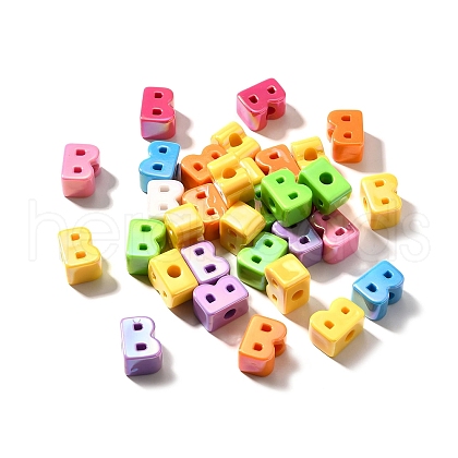 UV Plating Opaque Acrylic Beads SACR-Z007-01B-1