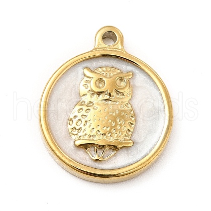 Ion Plating(IP) 304 Stainless Steel Enamel Pendants STAS-E177-07G-1
