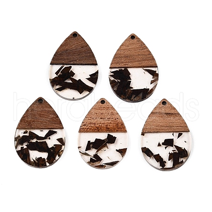 Epoxy Resin & Walnut Wood Pendants RESI-T057-11D-1