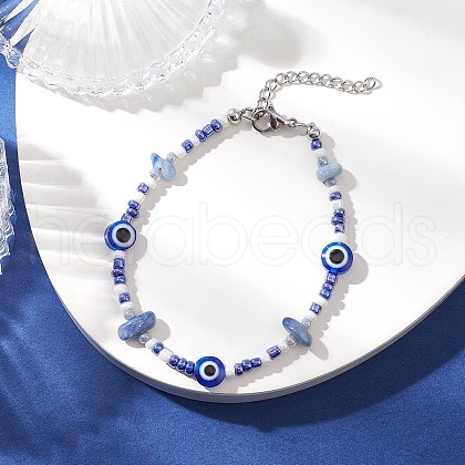 Glass Seed Beaded Bracelets BJEW-JB11889-1