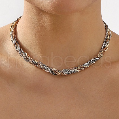 Iron Box Chain Necklaces NJEW-U046-03GP-1