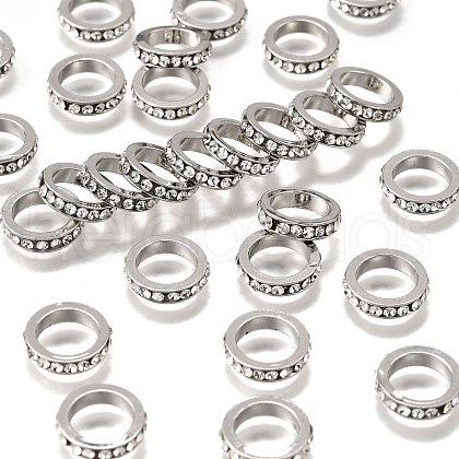 Brass Rhinestone Spacer Beads RB-H252-01P-1