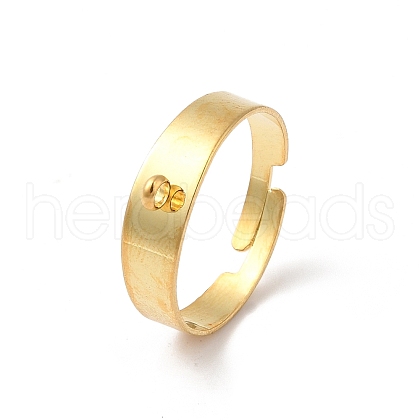 304 Stainless Steel Open Cuff Rings Findings STAS-K278-02G-1