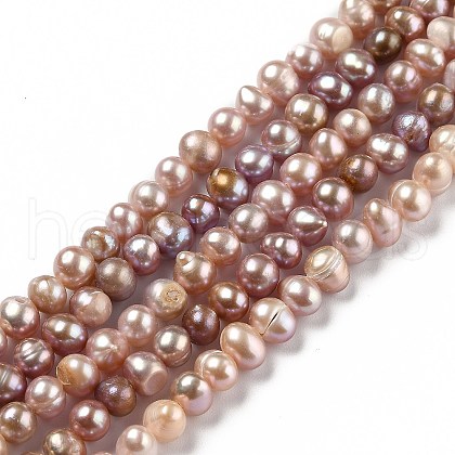 Natural Cultured Freshwater Pearl Beads Strands PEAR-L033-05B-01-1