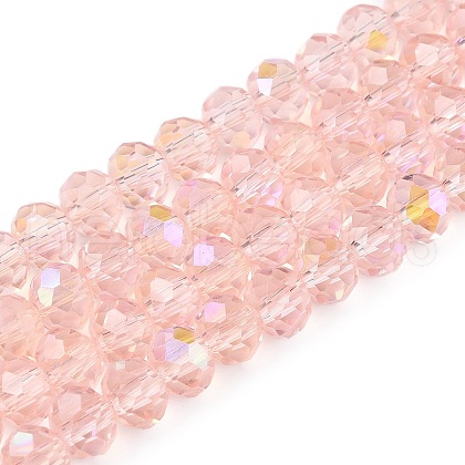 Electroplate Glass Beads Strands EGLA-A044-T6mm-L22-1