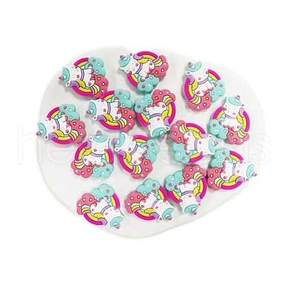 Unicorn Food Grade Eco-Friendly Silicone Beads PW-WG761E7-06-1